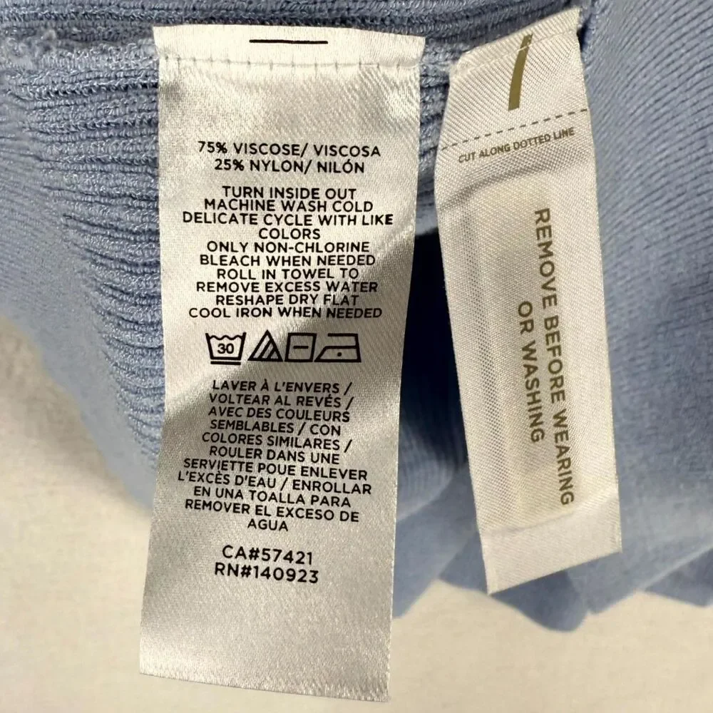 Loft Light Blue Sweater with Gold Buttons Womens Size XL NEW WITH‎ TAGS - Picture 8 of 10